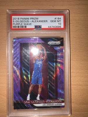 2018-19 Panini Prizm - Shai Gilgeous-Alexander #184 Purple Wave Prizm (RC)