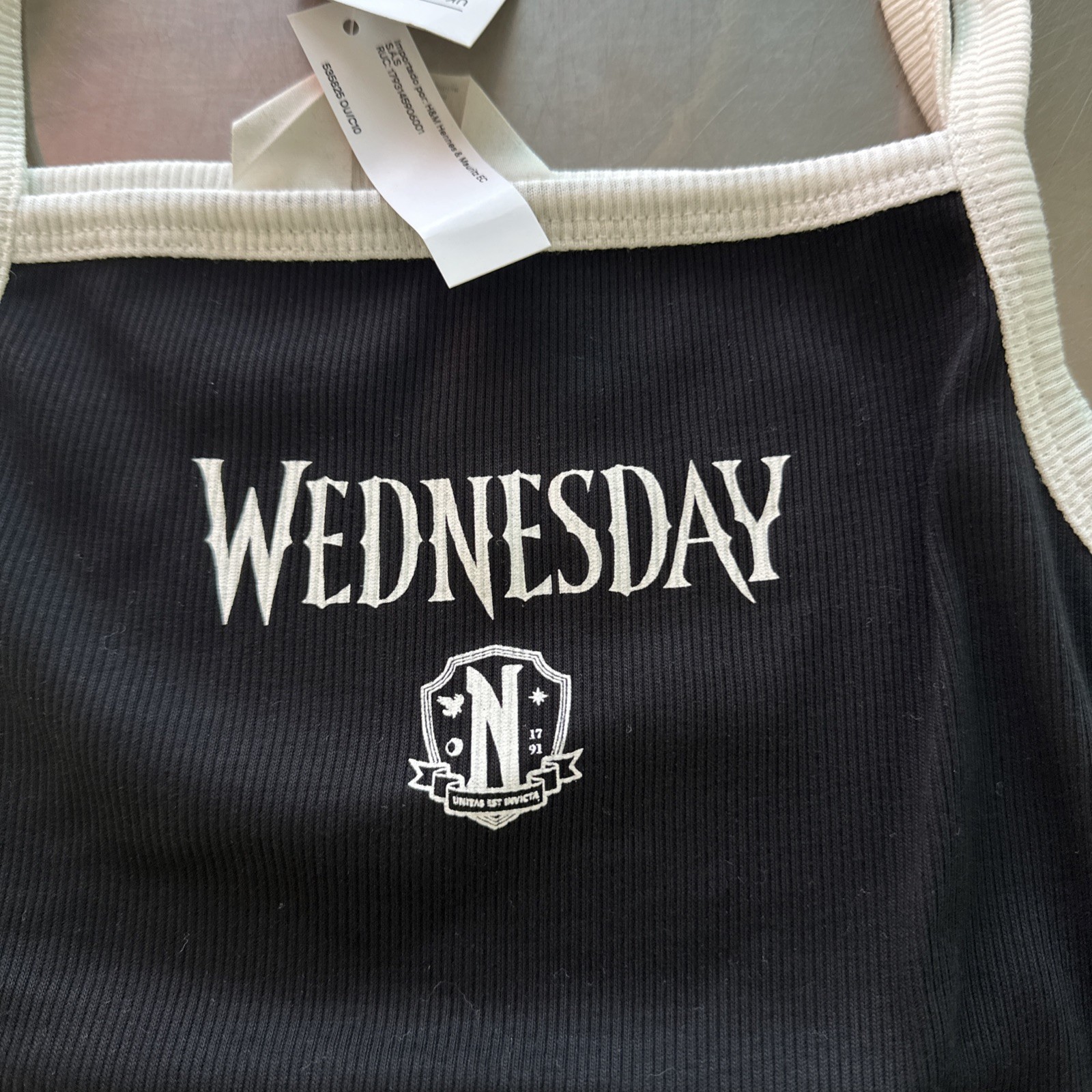 H&M Wednesday Tank Top Size 20 Girls Black thumbnail 2