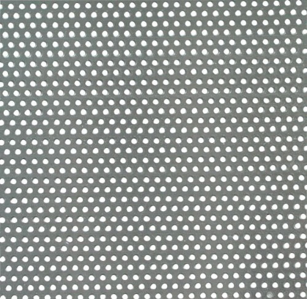 (TG. 200 x 1000 x 0,8 mm) Lamiera forata, foratura tonda, diametro foro: 2 mm, 4