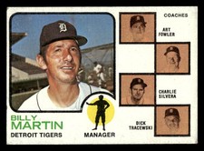 1973 Topps #323 Tigers Field Leaders (Billy Martin) Detroit Tigers