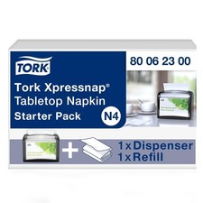 Tork Xpressnap Tabletop Napkin System Starter Pack Black N4, Dispenser and 1 ...