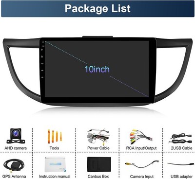 Car Radio Stereo Carplay For 2012-2016 Honda CR-V 4+64G 10in Car Player