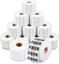 12x 2” x.5 Direct Thermal UPC Barcode Labels 2400/RL for Zebra & Rollo Printers