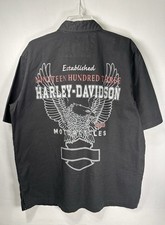 Harley Davidson American Legend 1903 Mens Button Shirt Black Large L