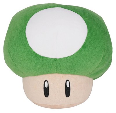 Super Mario Bros 1-UP Mushroom 6 Inch Plush Little Buddy San-Ei (1821)