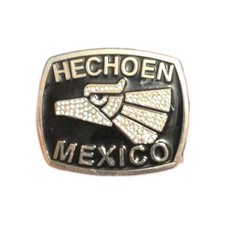 BEAUTIFUL BIKERS BELT BUCKLE WITH HECHOEN MEXICO SHAPE RHINESTONE NEW GREAT GIFT