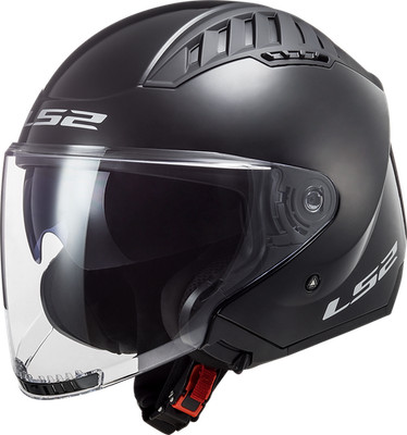 LS2 Copter Solid Open Face Motorcycle Helmet Gloss Black  Large