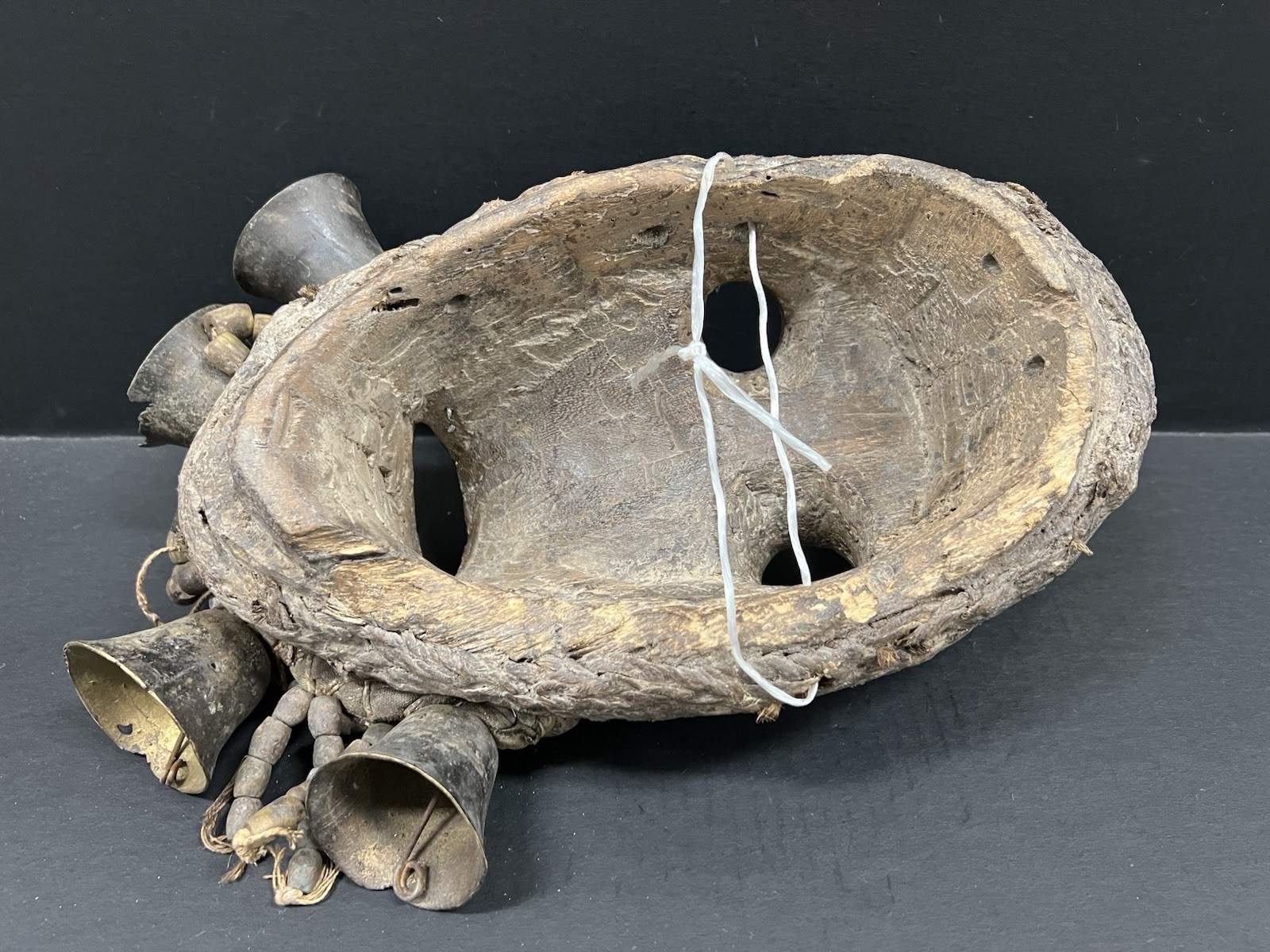 Vintage Dan Mask with Open Mouth - Ceremonial African Tribal Art - 16” x 11”