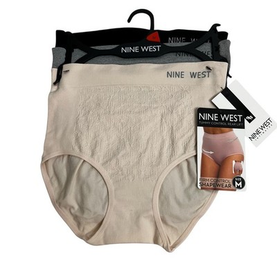 Nine West Women s Firm Control Shapewear Sz Medium Pkg/3 Multi Colors Rear Lift