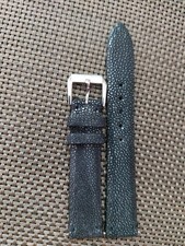 Natural Black Stingray Leather Watch Strap Band, Size 16mm,18mm 20mm 22mm 24mm