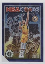 2019 Panini NBA Hoops Premium Stock Get Out the Way Purple Domantas Sabonis 3e3