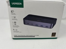 UGREEN 4k 60Hz HDMI KVM Switch 2 Monitors 2 Computers with 4 USB 3.0 Ports