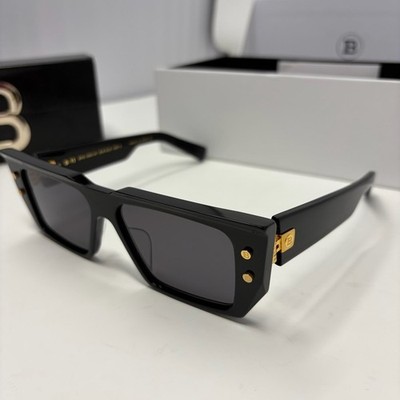 Balmain Paris B-VI Black Gold Sunglasses New Without Tag Full Set