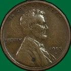 1913-D Lincoln Wheat Cent Very Fine VF Coin, Tiny Corrosion Spot #40049