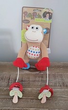 PullyPalz Monkey Pacifier Holder Plush Toy Retriever 0m Baby NEW