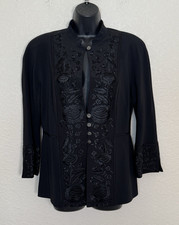 Giacca donna MOSCHINO Couture blazer ricamato taglia 8 elegante formale Italia