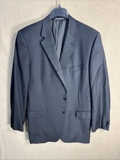 @ Ermenegildo Zenga 44L Extra Slim Fit Solid Two Button Black Tuxedo Jacket Wool