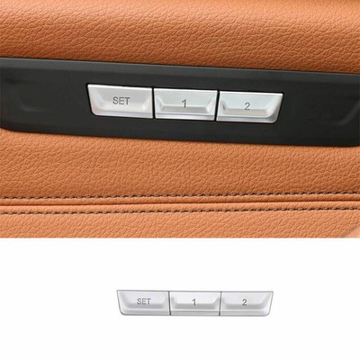 ABS Silver Seat Memory Switch Frame Sticker Trim For BMW 5 Series G30 2018-2022