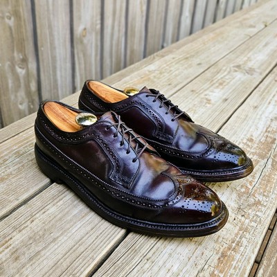 Vintage 1960s Florsheim SHELL CORDOVAN Longwing V-Cleat Dress