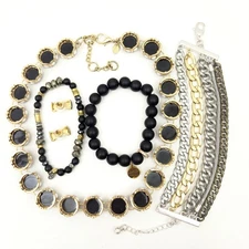 Signed Black Gold Costume Jewelry Lot Silpada Kate Spade Jenny Bird Armelle