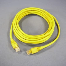 Leviton 5G460-15Y Yellow Cat5e 15ft Ethernet Cable Data Patch Cord Network Boot