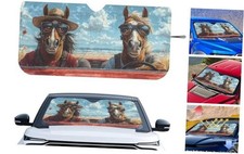 Car Windshield Sun Shade Foldable Car Windshield Sunshades Window Fashion Horse
