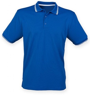 Herren Coolplus  Short Sleeved Tipped Polo Shirt | Henbury | H482