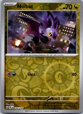 TCG Pokemon Karte Englisch Noibat 152/193 PAL Reverse Holo SV02: Paldea Evolved