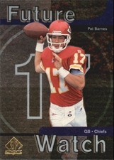 1997 SP Authentic #30 Pat Barnes RC Rookie Card. rookie card picture