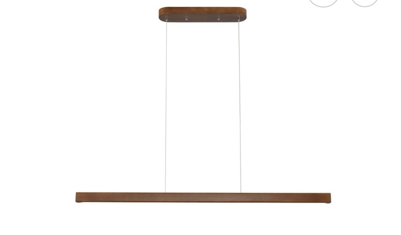 YISDESIGN 39" LED Dimmable Wood Linear Pendant Light 24W