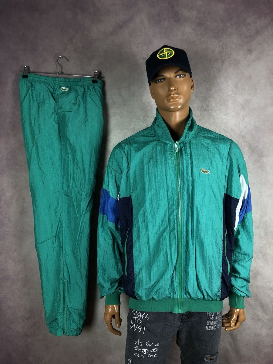 Vintage 90s Mens Chemise Lacoste Made France Retro Jacket Pants