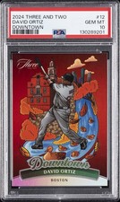 2024 PANINI THREE & TWO DOWNTOWN #12 DAVID ORTIZ PSA 10