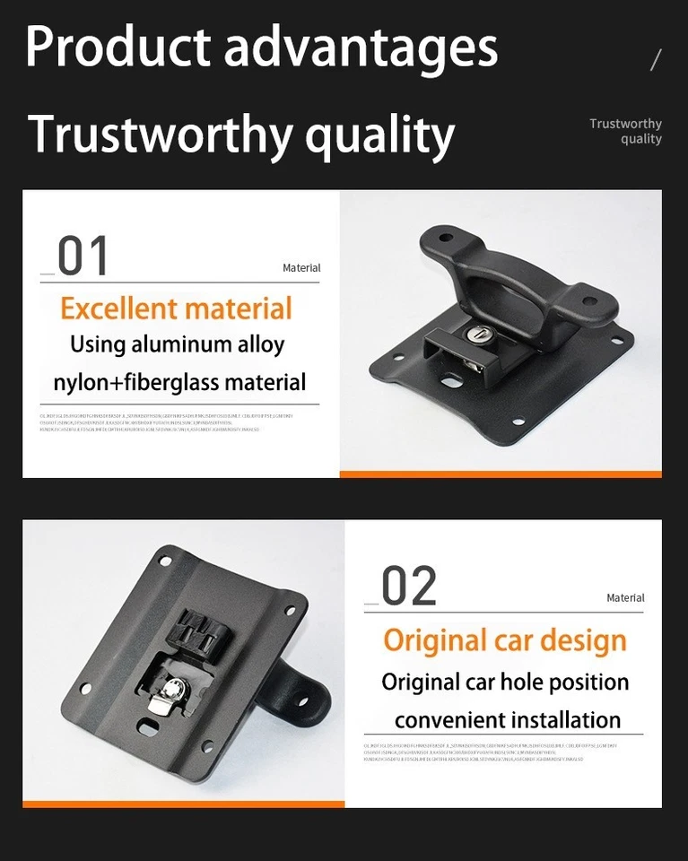 4Pcs Truck Cargo Bundling Bracket Plate Suitable For 2005-25 Ford F150 F250 F350 - Image 3 of 4