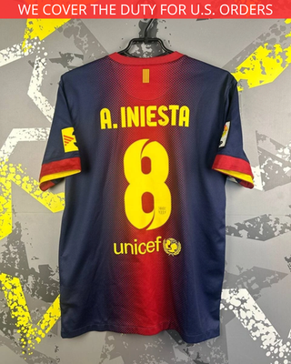 Iniesta Barcelona Jersey Home football shirt 2012 - 2013 Nike Men