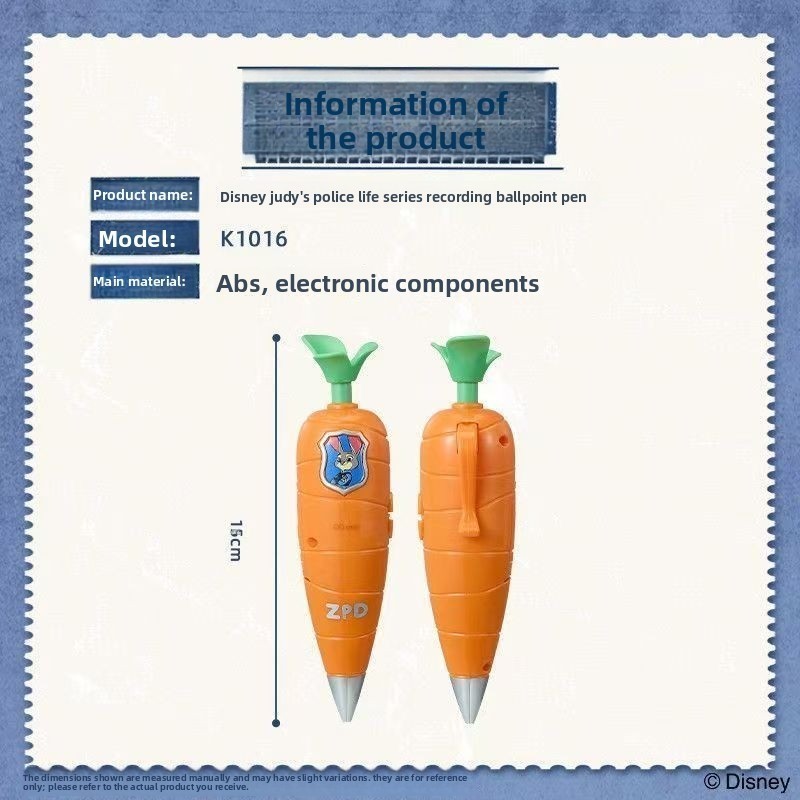 MINISO Zootopia Disney judy's police life series recording ballpoint pen gift