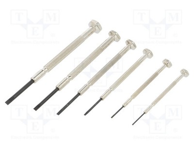 Phillips,flach Schachtel Set: Schraubendreher 6Stk. Präzision