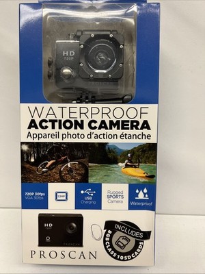 Proscan Waterproof Action Camera 720p 30fps New Sealed With Accessories