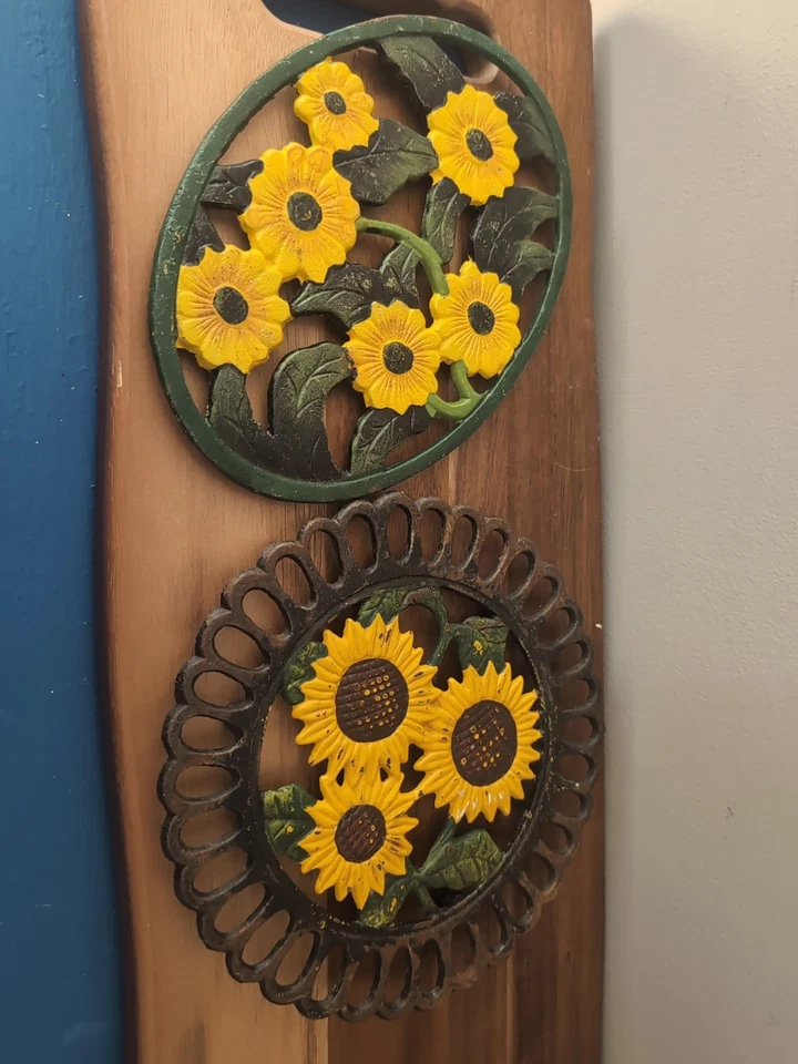 Juego de protector de superficie con soporte para olla térmica de hierro fundido para girasol Foto 2 de 4