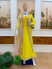 Pakistani Ready To Wear Suit Indian Bollywood Ethnic Long Gown Dupatta Dress