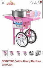 Olde Midway Commercial Cotton Candy Machine w/ Cart - Spin 2000