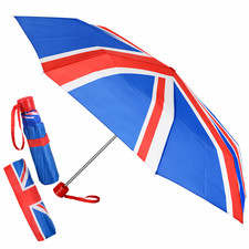 A2Z Union Jack Supermini Umbrella Weather Resist Compact UK Flag Folding Brolly