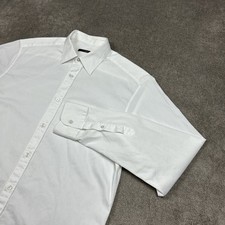 Z Zegna Oxford Dress Shirt 41 / 16 Mens White Long Sleeve Button City Cotton