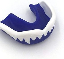 Blue Shark Teeth Sports Mouthguard  Youth/Adult Gum Shield  MMA Boxing Football