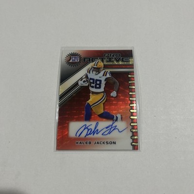 2025 Leaf Pro Set Red Orange Gold Vinyl #1/1 Kaleb Jackson Pro-Active Auto LSU