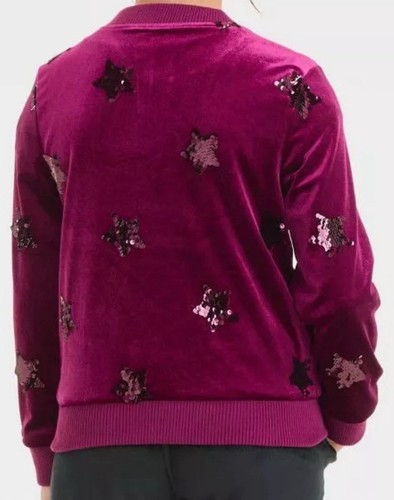 🥥 Cat & Jack Girls' Velour Sequin 'Star' Layering Jacket Size L(10/12)🆕 - Picture 2 of 9