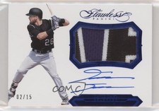2017 Panini Flawless Rookie Sapphire 2/15 David Dahl #RPA-DD2 Patch Auto 4k8