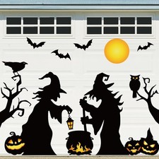 17Pcs Halloween Witch Garage Decoration Magnet Stickers
