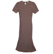 ASOS Striped Mermaid Style Midi Dress Size 2 Bodycon