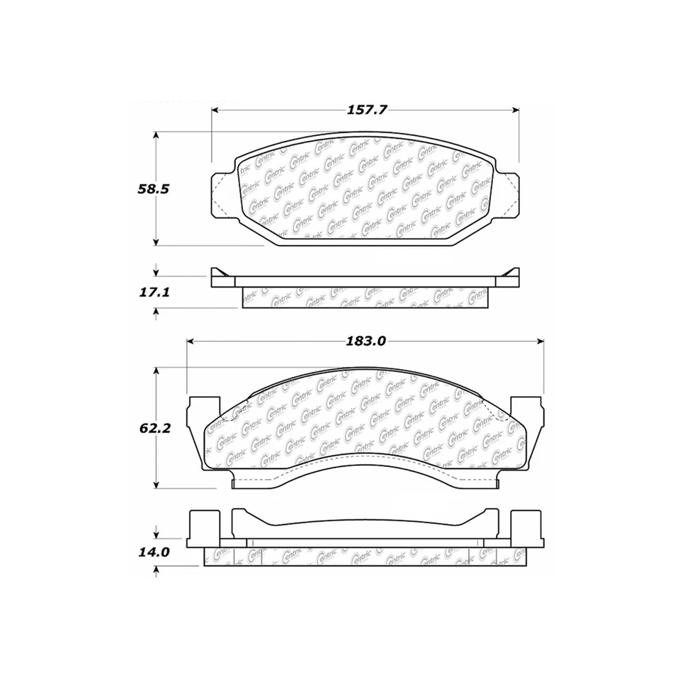 Front Disc Brake Pad Set Disc Brake Rotor fits 1973-1973 Ford Country Squire - Image 2 of 4