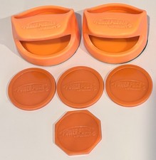  LOT Sportcraft Power Pusher Air Hockey - Set Of 2 Paddles and 4 Pucks - CLEAN 